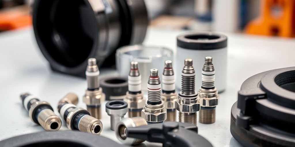 several spark plugs